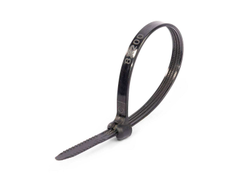 Стяжка нейлоновая КСЗ 8x300 (черн) (100шт) со стальным зубом