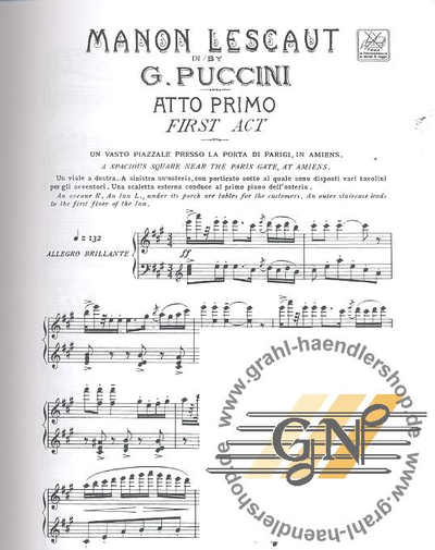 Puccini. Manon Lescaut  Klavierauszug (it/en) gebunden
