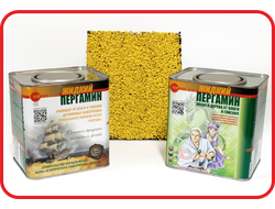 Комплект для декора и гидрофобизации венцов сруба. Жёлтый.