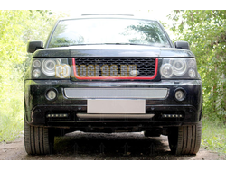 Защита радиатора Land Rover Range Rover Sport I 2005-2009 (3D) chrome низ PREMIUM