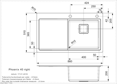 Мойка Reginox Phoenix L 40 Right lux