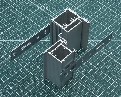 Анкерная пластина для крепления в проеме алюминиевых дверных коробок APK59-27 и APK-PH