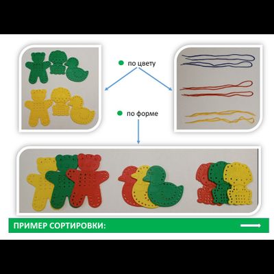 Шнуровки "Веселые животные". Набор