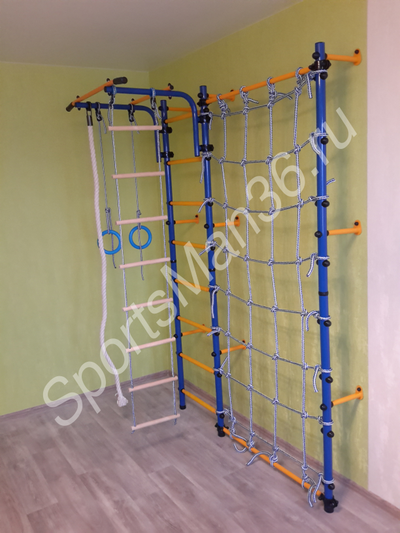 ДСК Юный Атлет модель "Пристенный с стойкой-сеткой" синий.