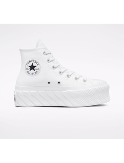 A03395C Кеды Converse Chuck Taylor All Star Lift 2X Platform белые высокие на платформе