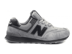 New Balance 574 серые с черным Арт. S09 фото