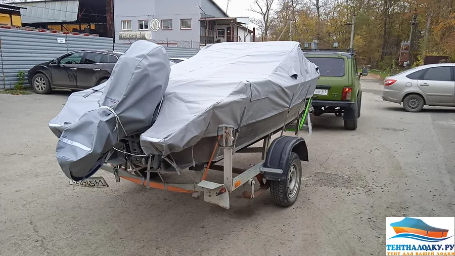 Тент на лодку WYATBOAT 430 MDC (кренолины)