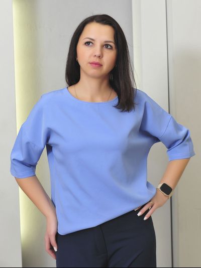 Блузка Арт: 694-1023-голубой