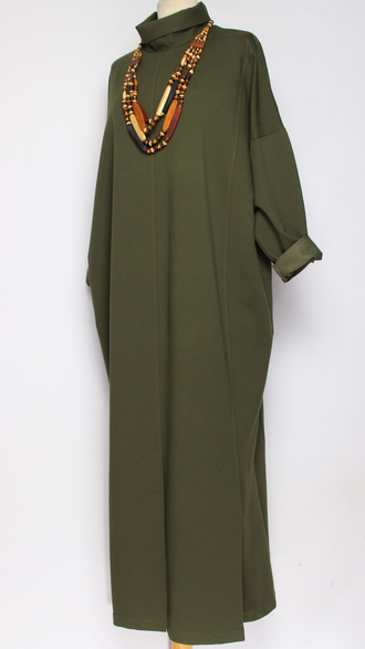 Платье "Кимоно хомут" хаки р.50,52,56