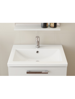 Раковина встраиваемая Cersanit COMO 40 50 60 70 80 100 см белая с отверстием
