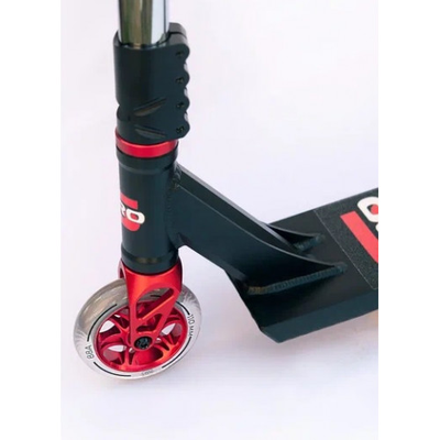 Самокат трюковый S-PRO черный/красный/хром