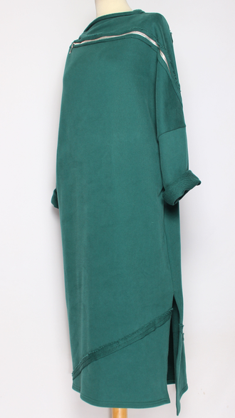 ПЛАТЬЕ БОХО "Молния плотное" малахит р.46-52