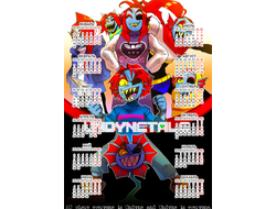 Календарь настенный Андертейл, Undertale №1