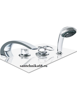 Смеситель каскадный врезной для ванны 1Marka Argo четырехпозиционный