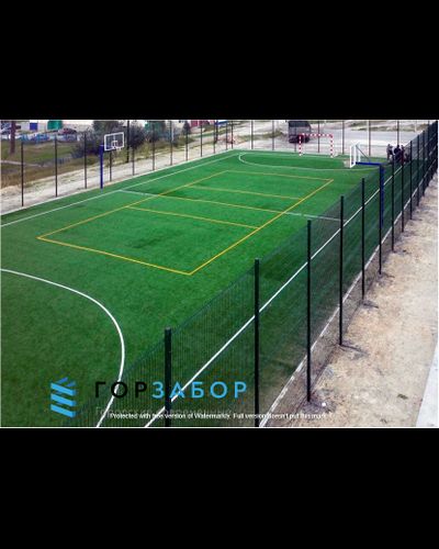 Спортивное ограждение из 2D панелей высота 4м