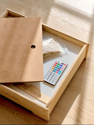 Световой планшет для рисования песком FOXLIK 4-в-1