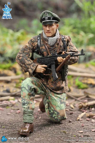 Немецкий лейтенант - Коллекционная ФИГУРКА 1/12 Palm Hero Series WWII German 12th Panzer Division Infantry Lieutenant – Rainer (XD80024) - DID