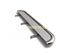 Порог с площадкой (нерж. лист) 42,4 мм ТСС для Sollers Atlant (L1H1) 2023-