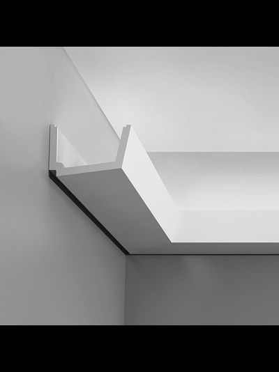 Потолочный карниз для скрытого освещения с гладким профилем Orac Decor Коллекция Luxxus C357