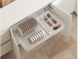 Выдвижные сушки-корзины в нижнюю базу в цвете Белый серии LX  TALISMAN
