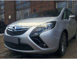 Защита радиатора Opel Zafira Tourer 2012- black низ