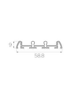 Алюминиевый профиль 4L-5909-S ANOD