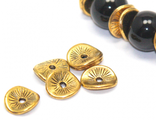 Разделители Волнистые золотистые. 9,5 мм. 10 шт. (арт. ф-37)