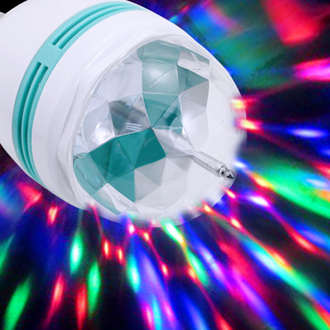 Вращающаяся LED диско лампа для вечеринок + переходник в розетку