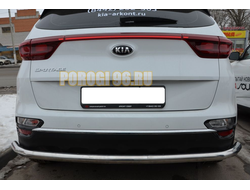 Защита заднего бампера угловая большая d60 для Kia Sportage (2018-2021)