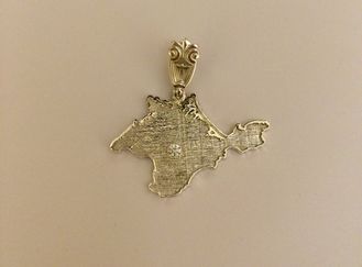Кулон Камчатка золотой