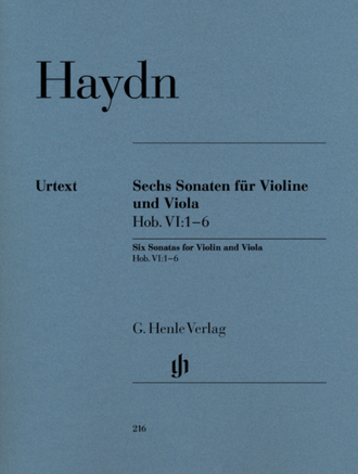 Haydn: Six Sonatas for Violin and Viola Hob. VI:1–6
