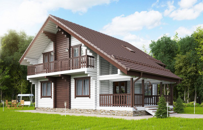 Дом из клееного бруса ПБ-22, 175 м2