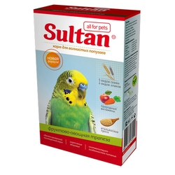 Sultan для волнистых попугаев "Трапеза фруктово-овощная" 0,5 кг