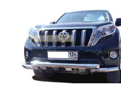 Защита переднего бампера (G) d76 для Toyota Land Cruiser Prado 150 (2014-2017)