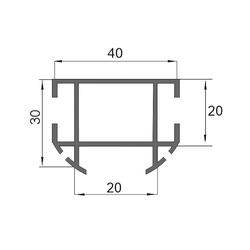 Алюминиевая стойка-ригель для соединения трёх направлений