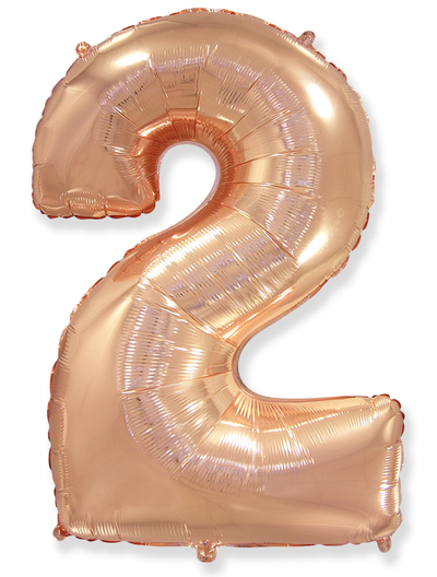 Фольгированная цифра - Розовое золото