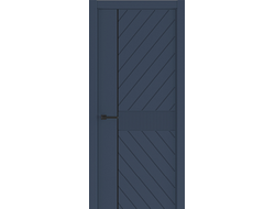 Межкомнатная дверь Экза 7м с черным молдингом