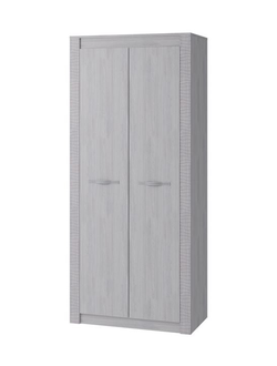 Шкаф 2-х створчатый Монако ШК-37 ясень белый (Мебелони)