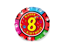 Фольгированный шар "Круг, цифры"