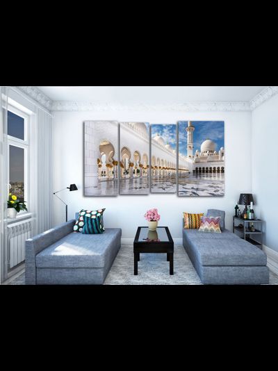 Модульная картина &quot;Белая мечеть&quot;