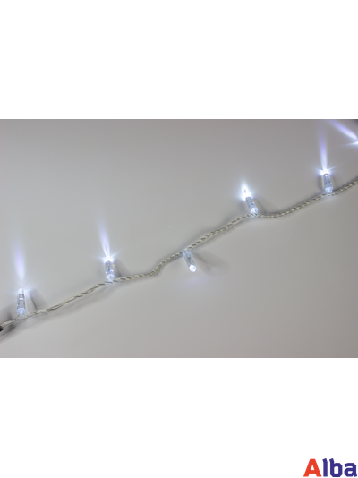 Гирлянда-Нить 10 м, 24В, БЕЛЫЙ ХОЛОДНЫЙ, IP65 ПВХ, мерцание