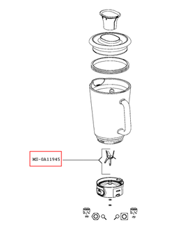 Нож в стакан блендеров Tefal BL233 и Moulinex LM233