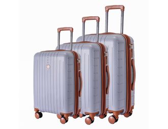 Комплект из 3х чемоданов Somsonya Lite Полипропелен S,M,L Серый