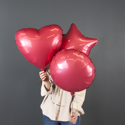 Шар (18''/46 см) Звезда, Коралловый, Макарунс