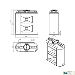 Емкость Экопром SL 2000 л синяя