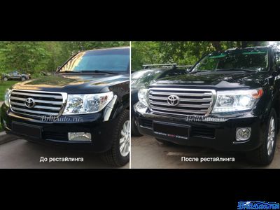 Комплект рестайлинга Toyota Land Cruiser 200 из 2007 в 2012 (Минимальный)