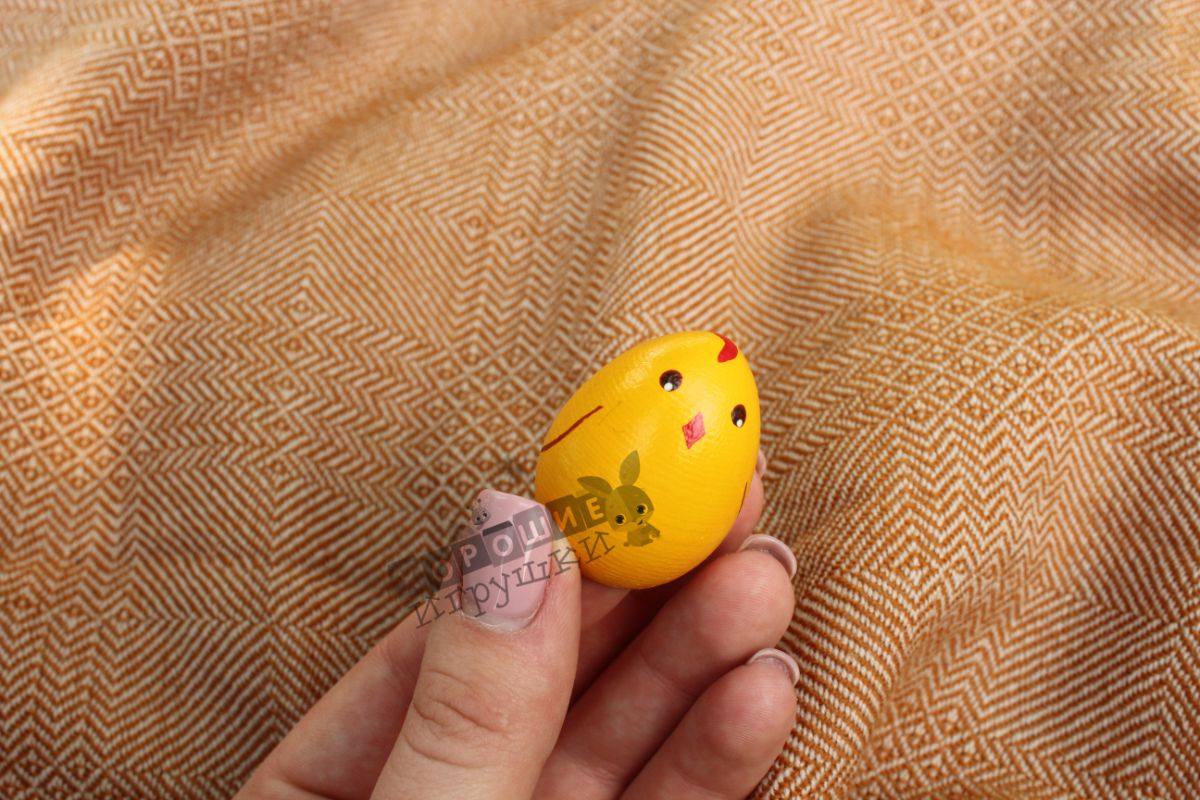 картинка V0318 яйцо с цыпленком вальда good-toys123.ru деревянные игрушки