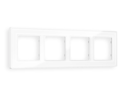 Рамка 4-ая Белое стекло органическое, коллекция ARCTIC - Ambrella Volt - ALFA