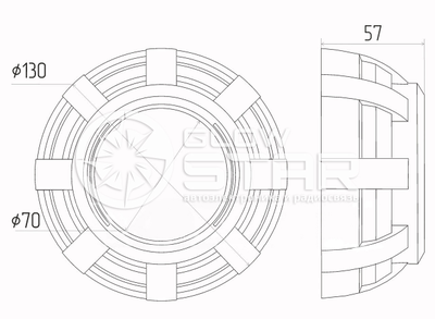 Бленда (маска) для линз №4 RANGE ROVER