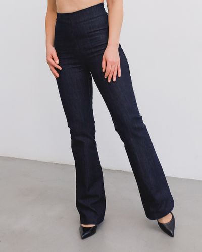 Брюки bootcut из денима (темно-синий)
